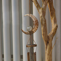 High-end Wind Suzuki Hanging Decoration Lamp China Wind Solar Outdoor Balcony Patio Garden Advanced Wind Bells Light Moon Chandelia