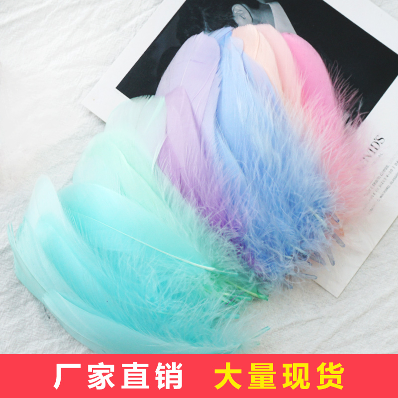 Macarons Goose large and large floating shooting Prop Gift Box Bouquet Decoration Diy Dream Net Colorful Feather material