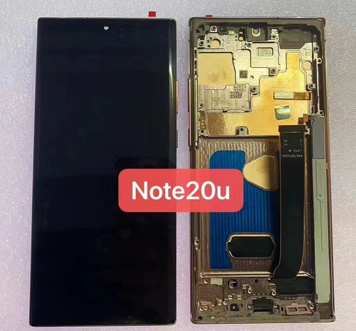 Подходит для Samsung Note20ultra изогнутой экраны сборки для касания ЖК -дисплея внутренних и внешних полос N9860