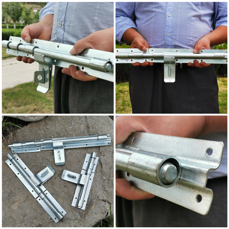 Thickened door latch extended door lock door bolt free punching door latch anti-theft welding large iron door nose