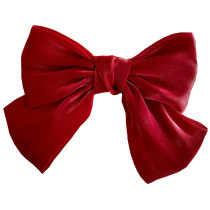 2020 wig female comb disassembly pearlescent bow satin Korean shiny bow ponytail DIY match