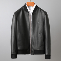 Durable durable Spanish imported calfskin baseball clothing leather mens leather jacket Aviator leather jacket