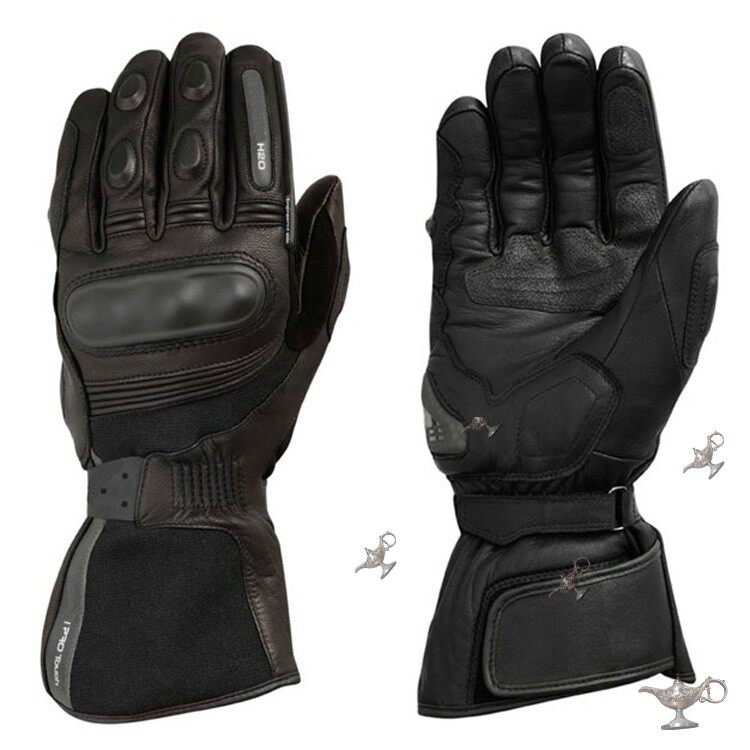 Motorcycle electric bicycle racing motorcycle rider riding protective gloves Long winter waterproof warm leather gloves