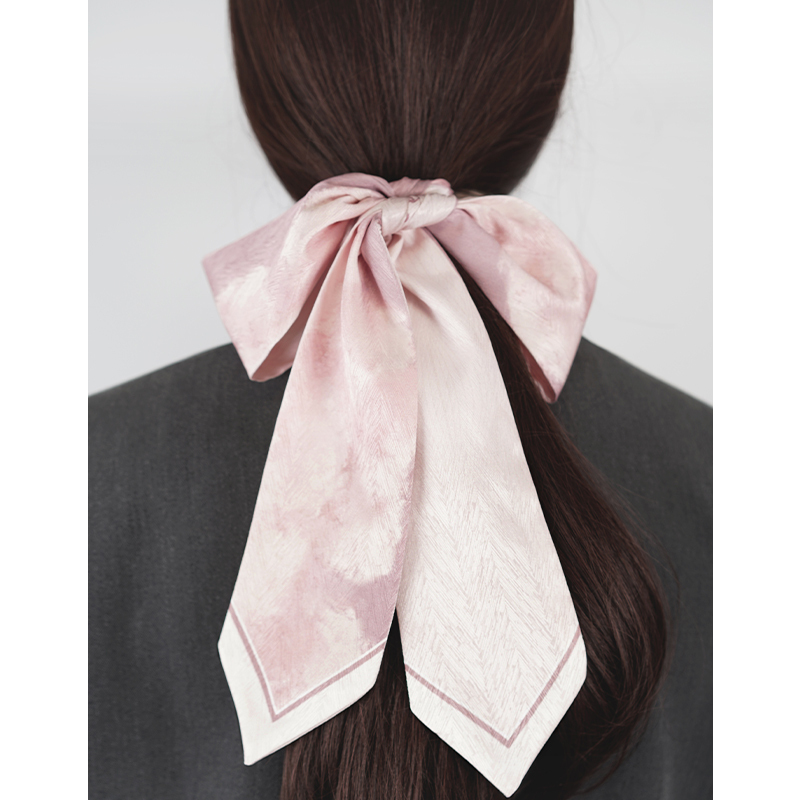Beauty Invasion Project~ Zhiwu Original Silk Scarf Small Long Strip Pink Hair Tie Scarf Necktie Bag Tie Long Belt Beauty Invasion Project~ Zhiwu Original Silk Scarf Small Long Strip Pink Hair Tie Scarf Necktie Bag Tie Long Belt