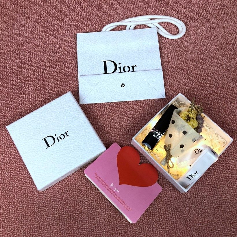 Counter Dior/ Dior paper bag lipstick packaging box gift bag perfume bag lipstick box set packaging bag