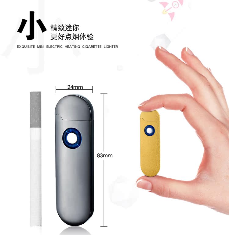 USB siêu mỏng sạc nhẹ cá nhân sáng tạo nhỏ gọn dây điện thuốc lá nhẹ hơn nam và nữ quà tặng sinh nhật bật lửa dunhill