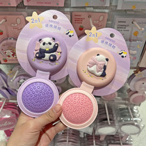 miniso famous product China Panda Fu Osmanthus Flower Series 2-in-1 portable mirror comb and make-up small mirror