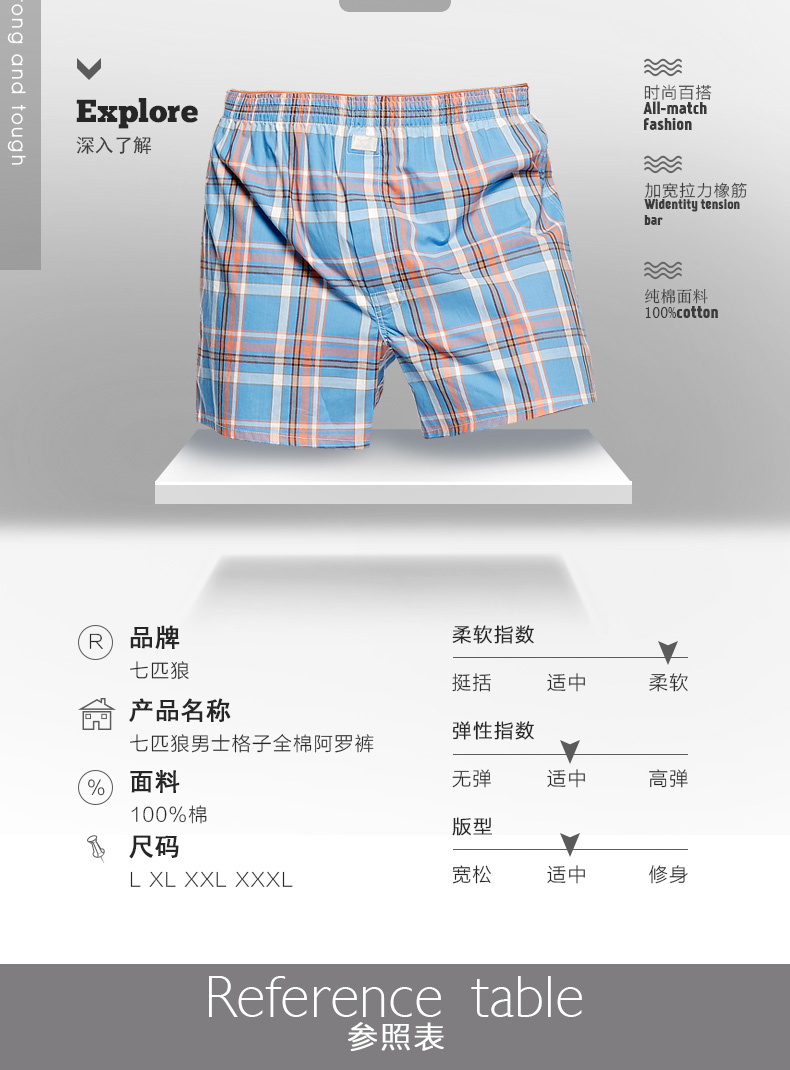 Bảy con sói quần ngủ nam 100% cotton nhà boxer tóm tắt quần short mùa hè mỏng phần quần cotton aloha lỏng quần áo nam