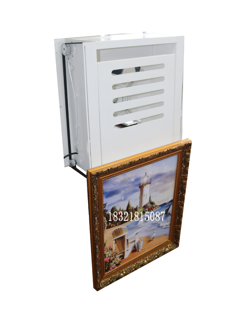 Projector wall frame lifting projector electric turning oil painting Hide wireless remote control lift bracket