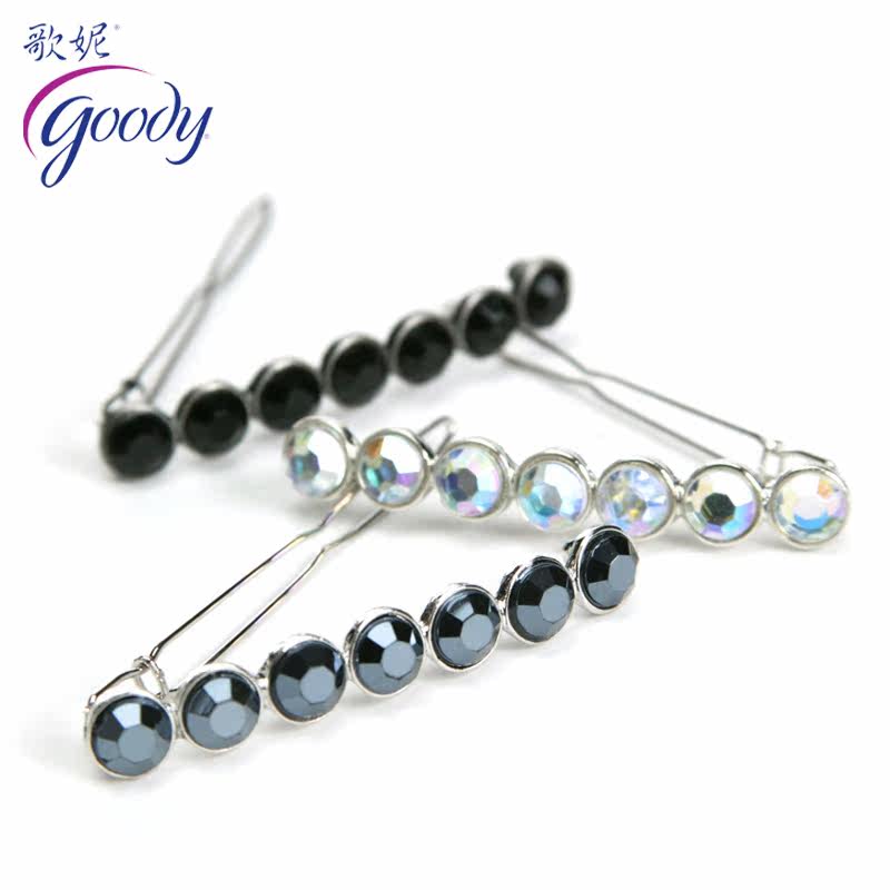 Goody/歌妮正品 发饰 发夹 公主头顶夹 对夹 欧美幻彩闪耀搭扣夹
