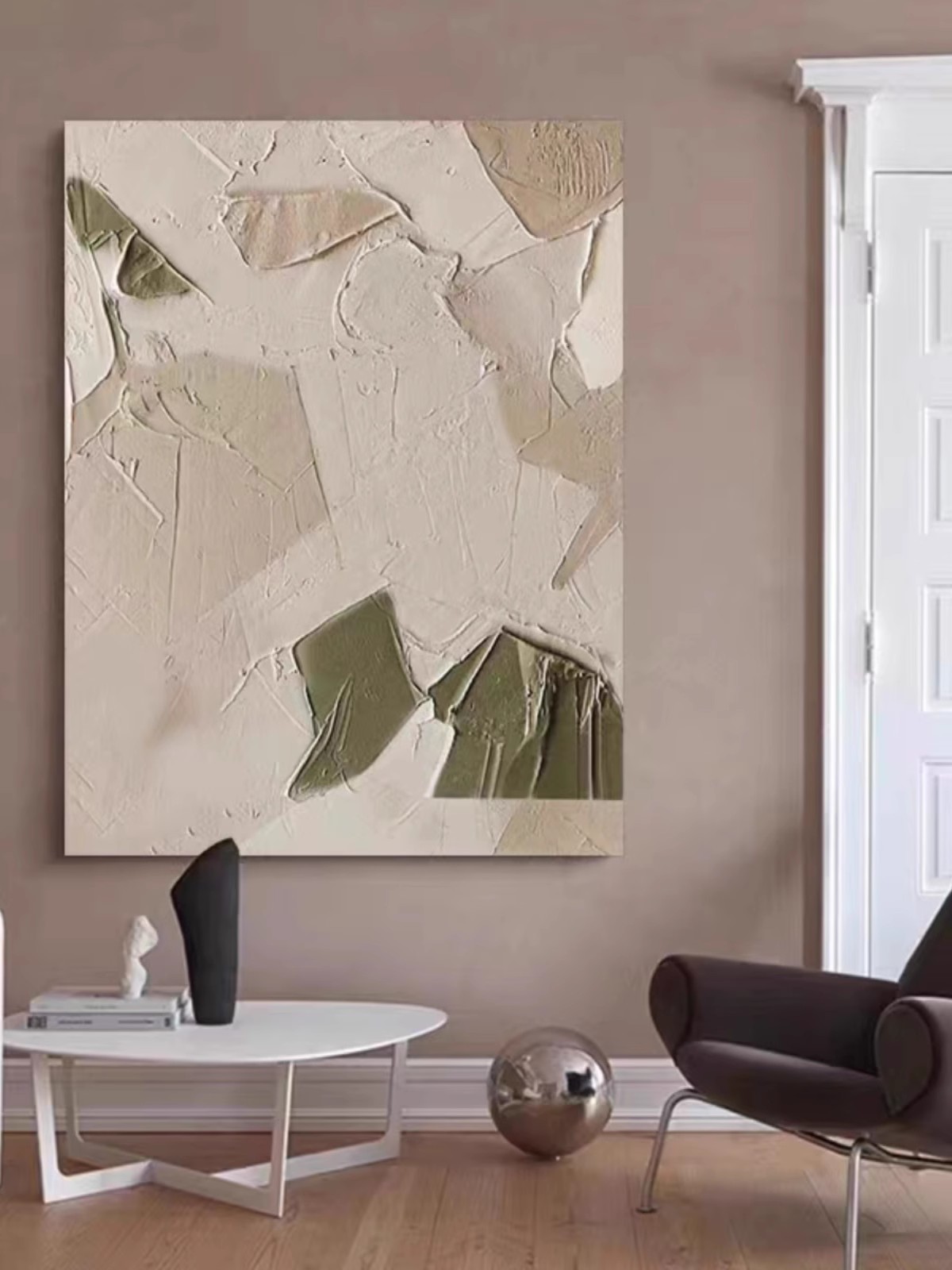 YC Hand-painted Oil Painting Small City Tale of the Silence Storm Xuanguan Bedroom Decorative Painting Modern Minima Living Room Abstract Creaty Painting-Taobao