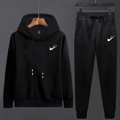 连帽卫衣连帽男套装2020秋季新款