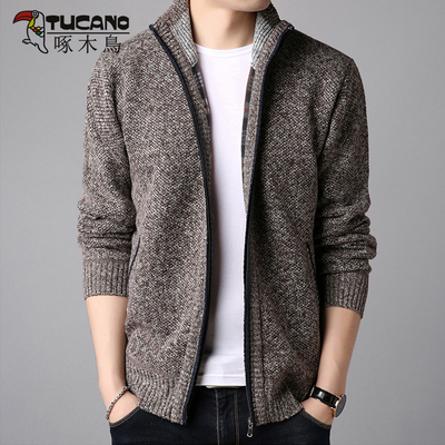 【啄木鸟】男士针织开衫外套