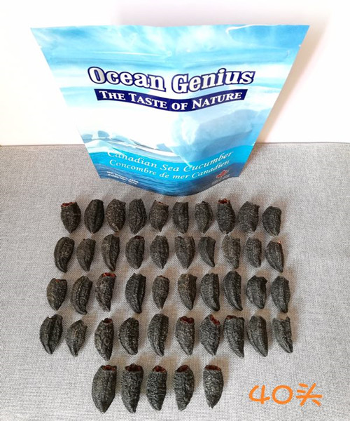 Canadian Arctic Ocean genius A-grade 40-head sea cucumber top-grade with gluten pure light dry wild ginseng for 6 years