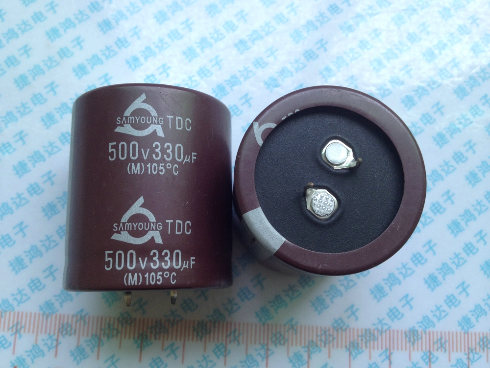 Import of three Ying SAMYOUNG 500V330UF TDC 35 * 40105 degrees Korean electrolytic capacitor