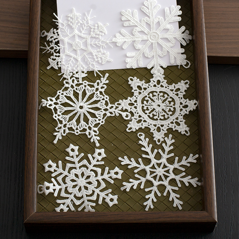 Snowflake Polyester Embroidery Water-Soluble Fabric Patch DIY Handmade Clothing Lace Flowers