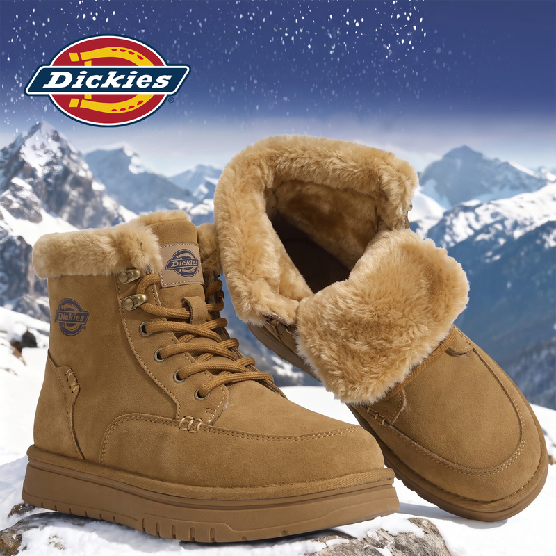 Dickies Wool Snow Boots for Men, Leather and Fur Integrated, Men's Winter Cold-Proof, Fleece-Lined and Thickened, Northeast Cotton Shoes for Men Dickies Wool Snow Boots for Men, Leather and Fur Integrated, Men's Winter Cold-Proof, Fleece-Lined and Thickened, Northeast Cotton Shoes for Men