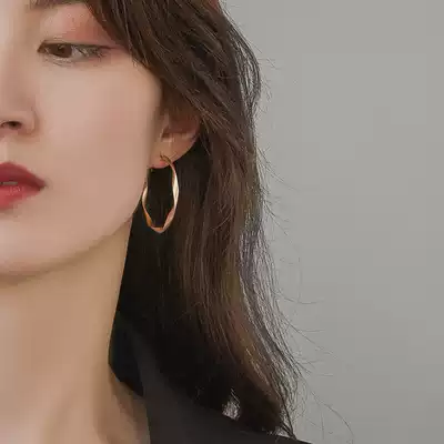 MS minimalist jewelry big ring ear ring female 2021 New Tide ins Wind temperament Net red ear ring ring earrings