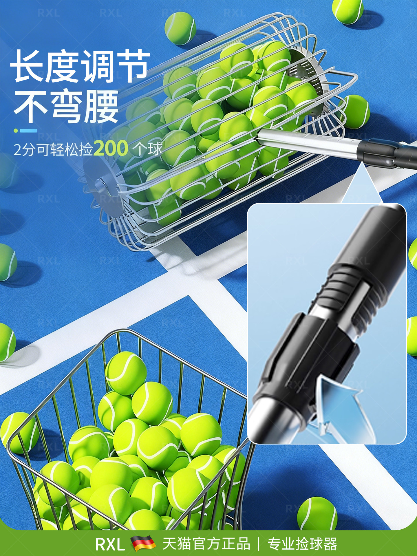 Tennis Ball Picker Portable Roller Ball Picker Magic Tool Portable Storage Collection Automatic Pickup for Table Tennis and Golf
