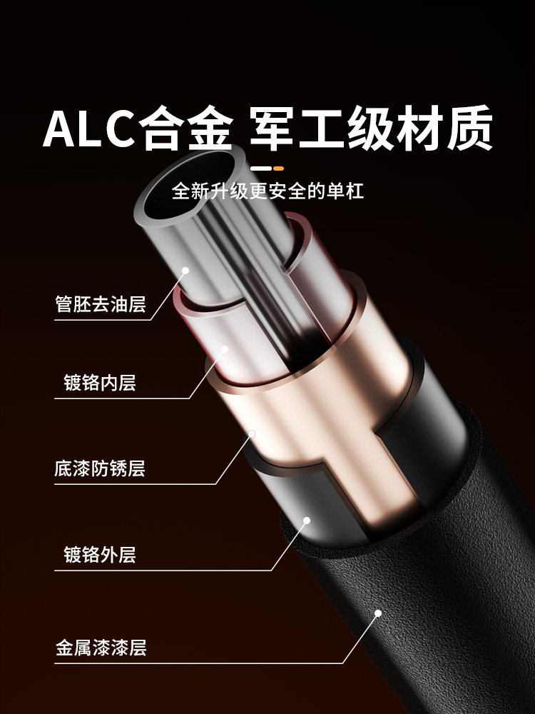 German Single Bar Indoor Pull-Up Device for Children, No-Drill Wall-Mounted Door Bar with Rings for Home Fitness