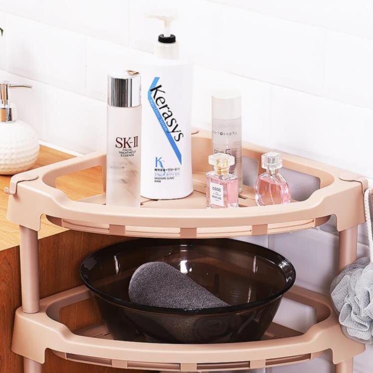  ~ Kitchen bathroom face basin Storage shelf foot basin Powder room wash basin Seasoning bottle 4-layer triangular multi-layer face 