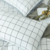 mạng nordic đỏ kẻ sọc chăn gia đình đơn giản bốn áp dụng tờ doanh nghiệp giường 4 ba mảnh giường nhám ins - Bộ đồ giường bốn mảnh mền gối Bộ đồ giường bốn mảnh