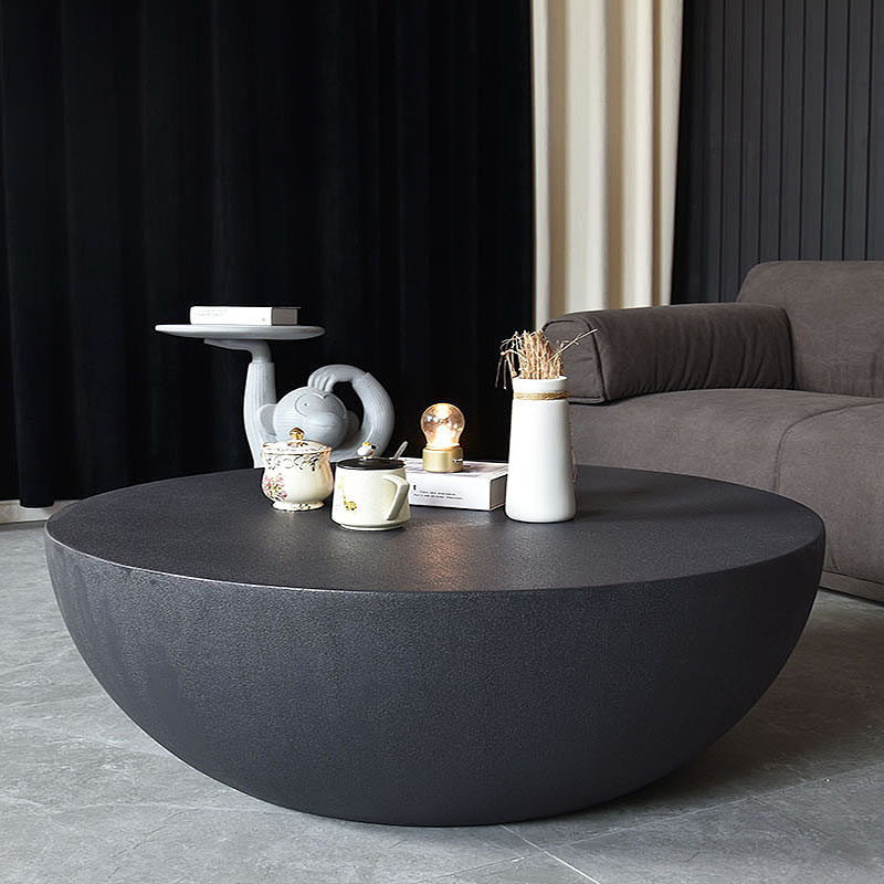 Cement coffee table light luxury modern simple living room home Nordic round creative design retro coffee table small apartment