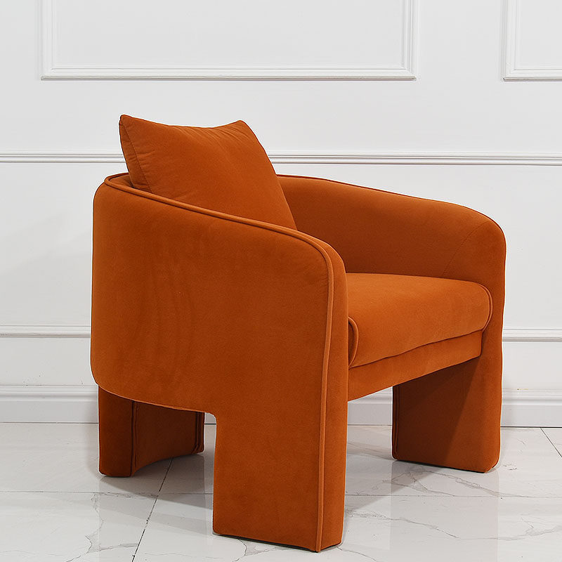 Small sofa chair Northern Europe Modern minimal luxury casual club café cloth single chair bedroom lazy net red