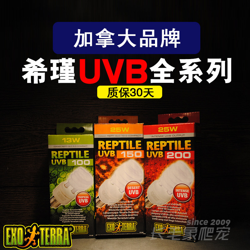 HAGEN Xijin Xijin Zhen Reptile Tortoise Lizard UVB Lamp 25w Succulent Energy Saving Lamp 10.0 Supplement Calcium Sunbathing Back Light 13w