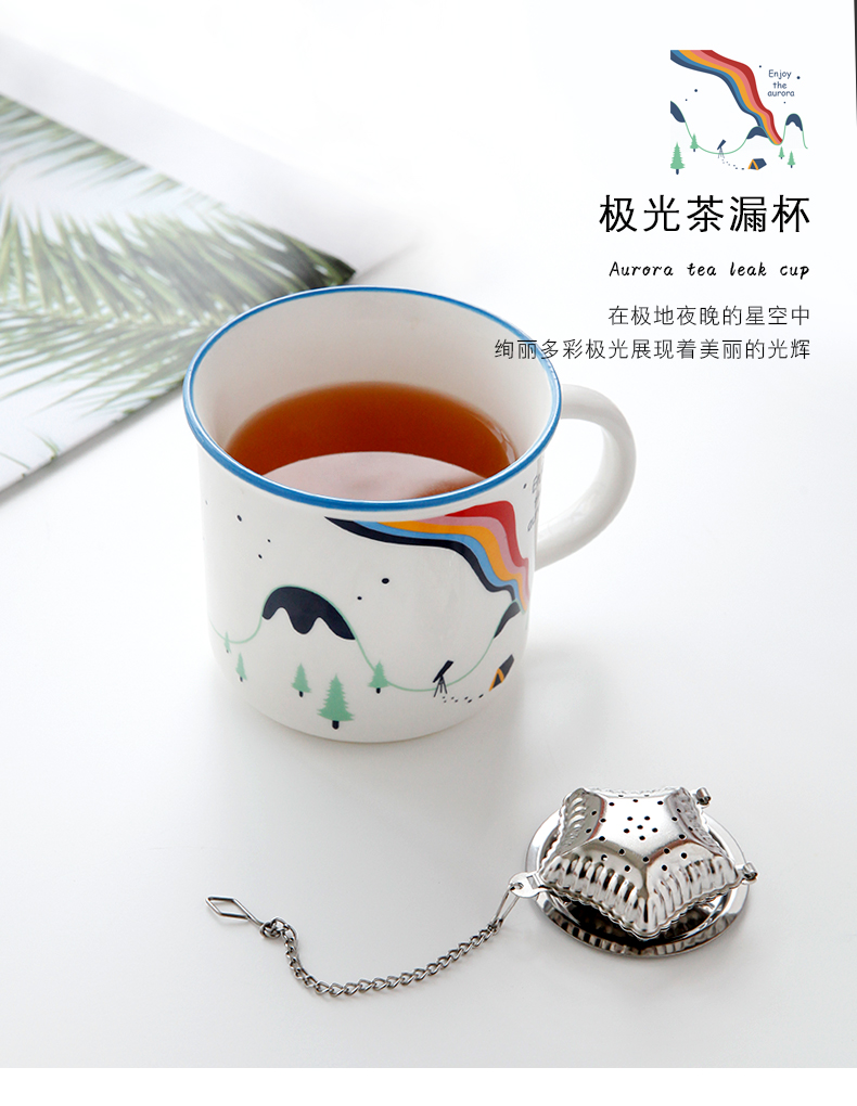 Creative ceramic cup individuality tide restoring ancient ways mugs Japanese contracted glass coffee cup household glass flower tea cups