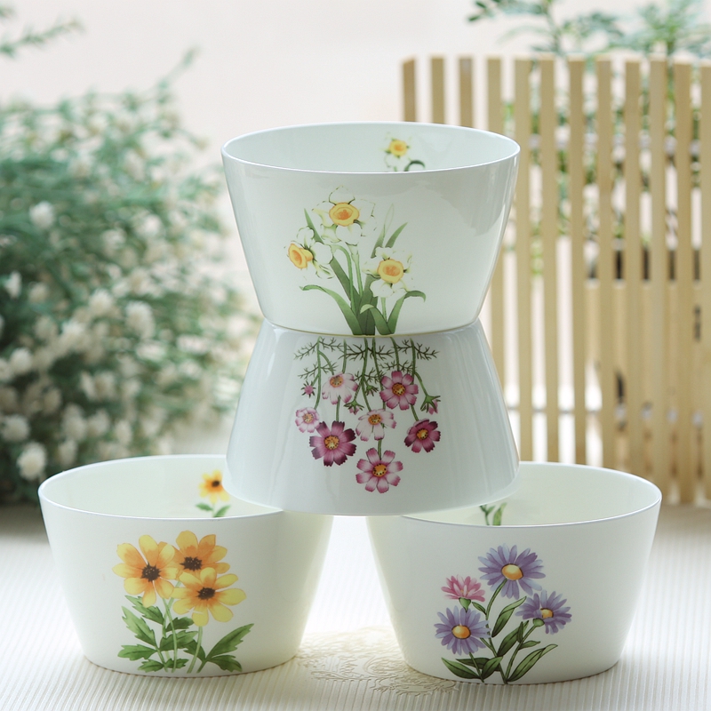 Always suit household portfolio, lovely move adult eat Bowl four ipads porcelain tableware Chinese ceramic rice bowls