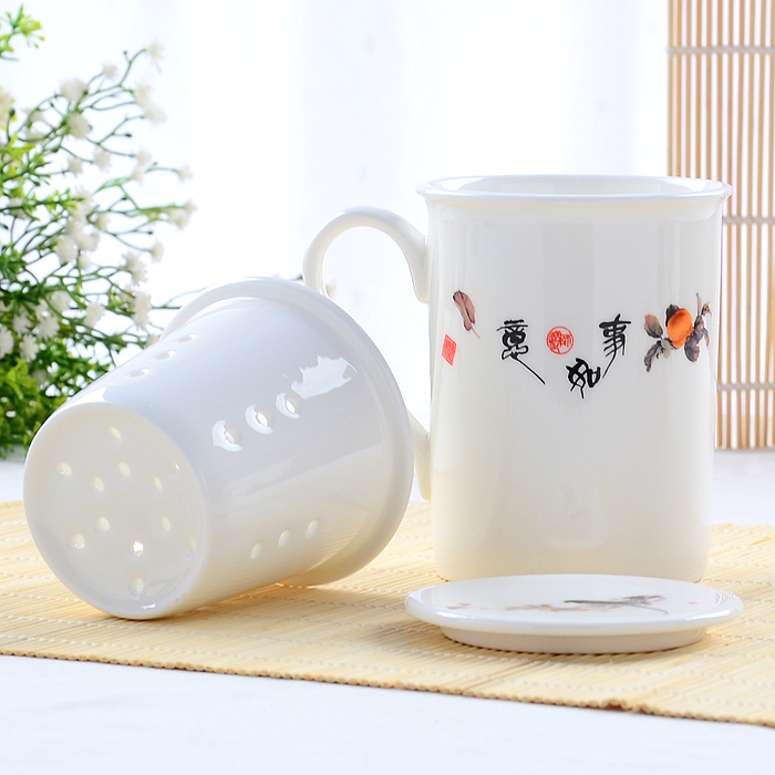 Office cup with cover filter tank Office mugs ipads porcelain cup, cup and make tea cup set