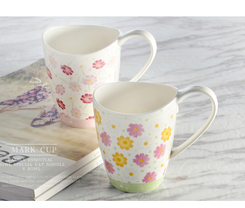 A cup of milk breakfast cup ipads porcelain ceramic keller cup, coffee cup cup creative couples microwave use