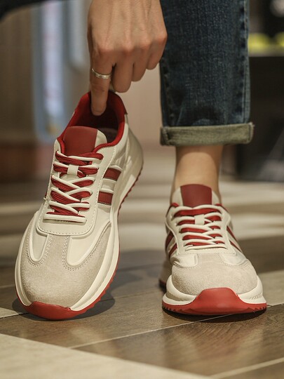 Putian Forrest Men's Shoes 2025 New Winter Running Travel Trend Leisure Sports Thick Sole Heightening Dad Trendy Shoes