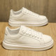 White shoes for men 2026 new spring trendy brand high-end thick-soled McQueen versatile sports and leisure sneakers
