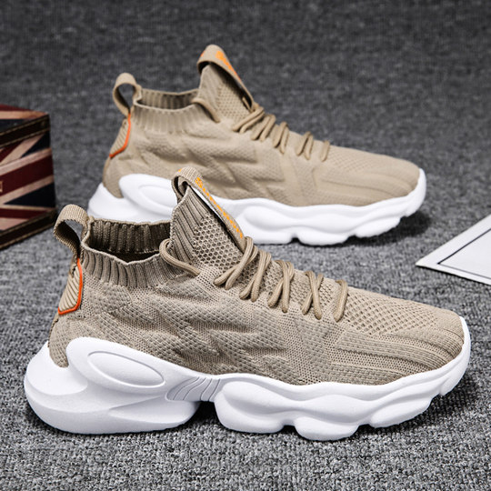 Putian Men's Shoes Spring 2026 New Hot Style Sports Running Casual Teenagers Thick Soled Height Coconut Dad Shoes