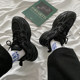 Men's shoes 2026 new spring trendy brand high-end sports black casual men's popular thick-soled heightening dad shoes