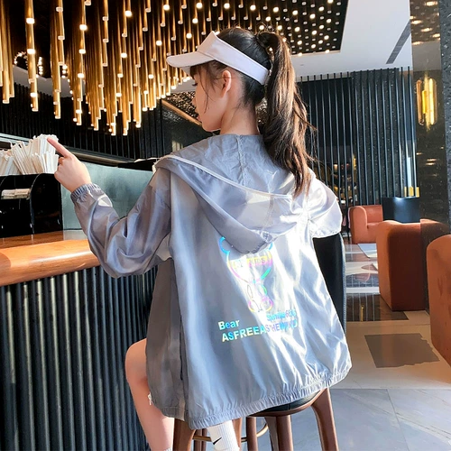 Солнцезащитный крем, летняя детская легкая и тонкая дышащая шелковая одежда для защиты от солнца, коллекция 2023, подходит для подростков