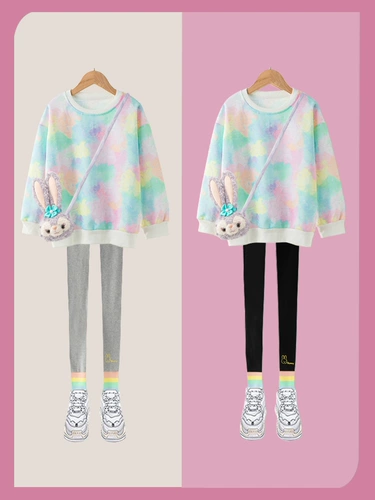 Спортивный детский комплект, осенние детские модные леггинсы, осенний, подходит для подростков, 10 лет