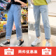 Cô gái rộng chân quần jeans trẻ em mùa thu mất đi Hàn Quốc phiên bản của quần khí nước ngoài vào mùa xuân và mùa thu con quần lớn mỏng thẳng.