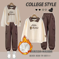 4827 Абрикосовый цвет +16096 Военный кофе [плюс бархатный костюм]