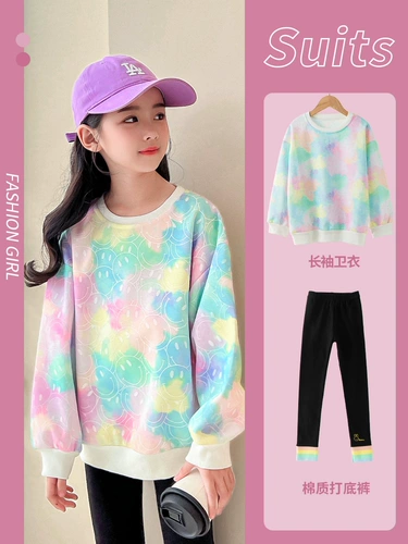 Спортивный детский комплект, осенние детские модные леггинсы, осенний, подходит для подростков, 10 лет