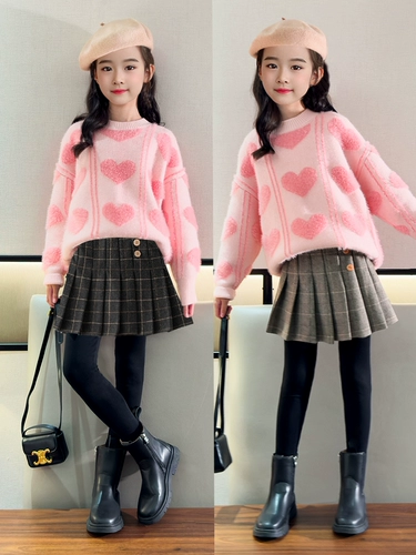 Демисезонная детская куртка, зимний модный свитер, комплект, стиль