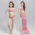 Trẻ em Nàng Tiên Cá Đuôi Áo Tắm Cô Gái Công Chúa Bãi Biển Bikini Chia Cô Gái Hàn Quốc Quần Áo Bơi Set
