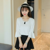 Новая шикарная шифоновая рубашка для женщин в корейском стиле летний корейский стиль мягкая супер -феи сладкая свежая свежая удобная короткие рукава