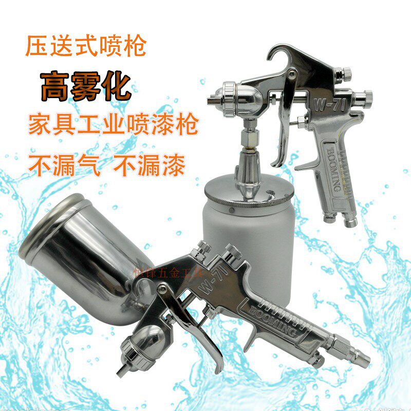 Original imported Boming W-71W77 paint spray gun furniture top paint high atomization lower pot upper pot paint spray gun