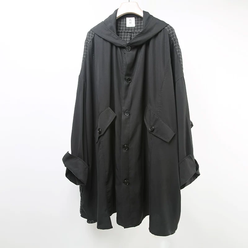 Брендовый trench coat, ретро японский медный худи, британский стиль, оверсайз