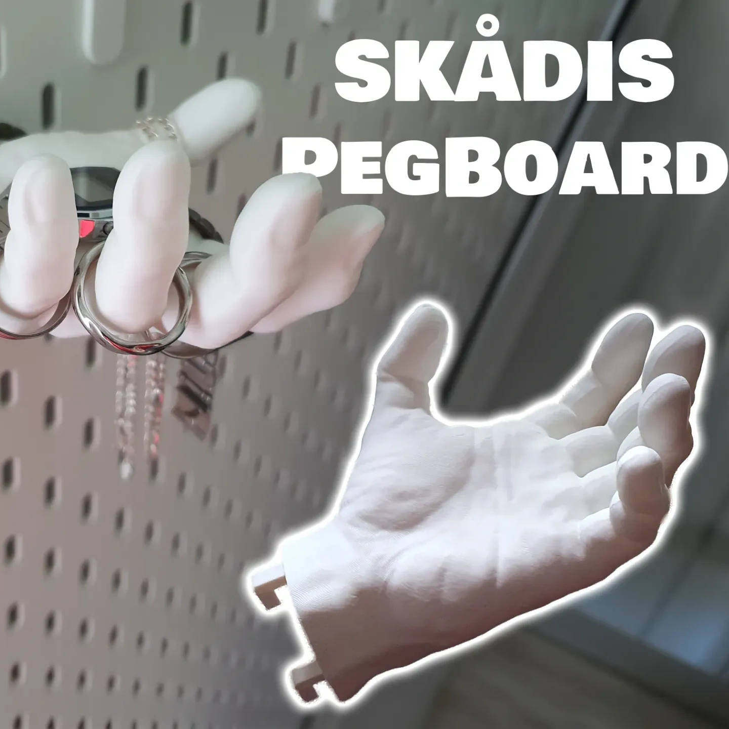 Suitable for IKEA SKADIS IKEA perforated board accessories, multiple colors available, hand jewelry hooks