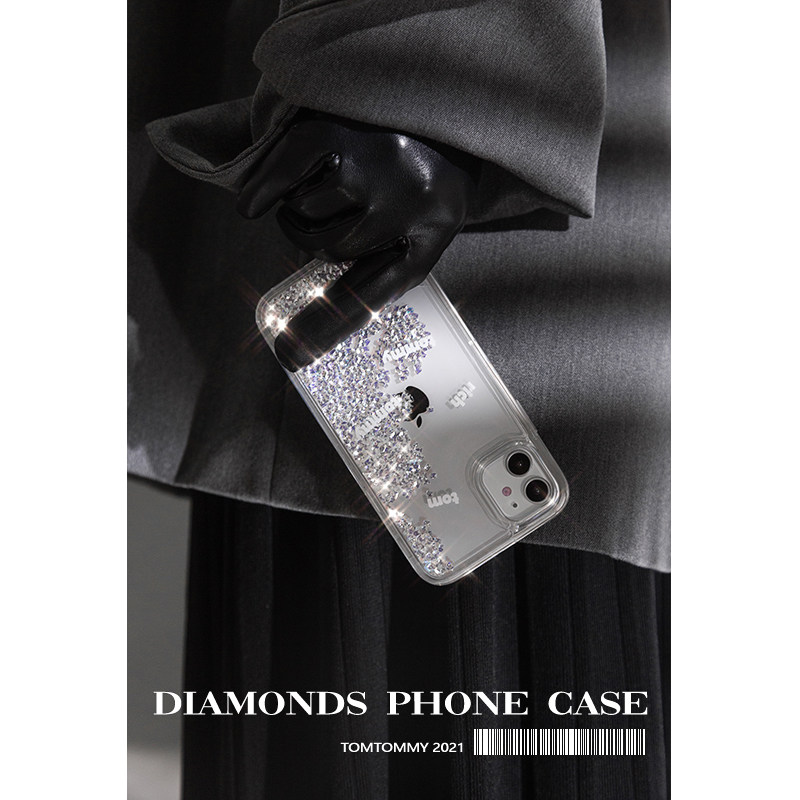 Tom's original is suitable for Apple 12 mobile phone case iPhone 13 Promax quicksand 11 Internet celebrity xr European and American ins tide hard