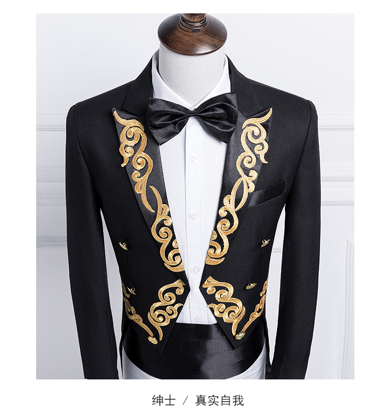 Tuxedo nam tự tu sân khấu nhạc trưởng trang phục người lớn ca sĩ chủ trang phục phù hợp với trang phục nam blazer nam